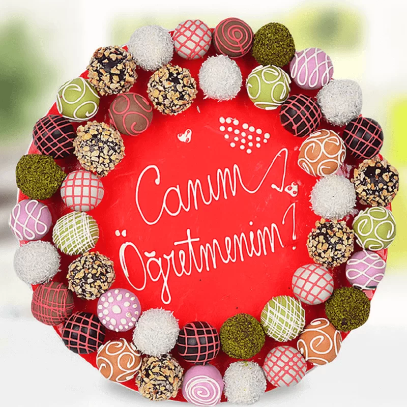 Öğretmenler  Günü Hediyesi Çikolata Kaplı Truf